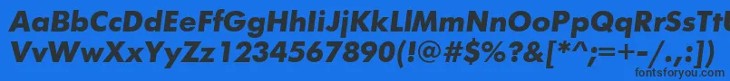 FuturisgttBolditalic Font – Black Fonts on Blue Background
