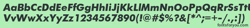 FuturisgttBolditalic Font – Black Fonts on Green Background