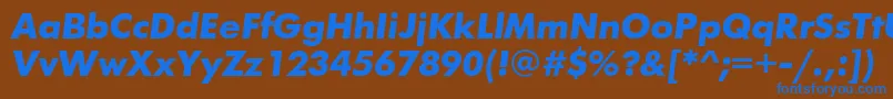 FuturisgttBolditalic Font – Blue Fonts on Brown Background