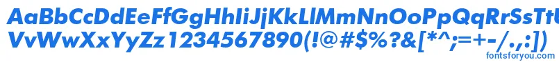 Czcionka FuturisgttBolditalic – niebieskie czcionki