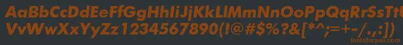 FuturisgttBolditalic Font – Brown Fonts on Black Background
