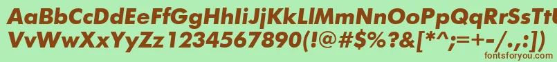 FuturisgttBolditalic Font – Brown Fonts on Green Background