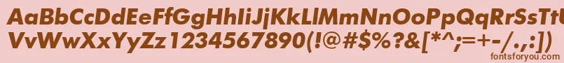 FuturisgttBolditalic Font – Brown Fonts on Pink Background