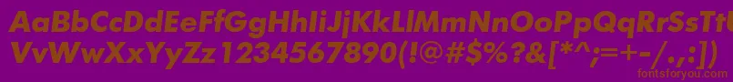 FuturisgttBolditalic Font – Brown Fonts on Purple Background
