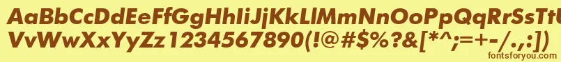 FuturisgttBolditalic Font – Brown Fonts on Yellow Background