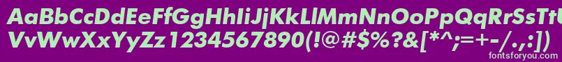 FuturisgttBolditalic Font – Green Fonts on Purple Background