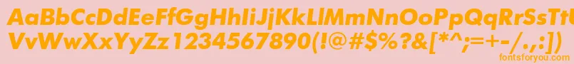 FuturisgttBolditalic Font – Orange Fonts on Pink Background