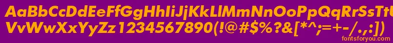 FuturisgttBolditalic Font – Orange Fonts on Purple Background
