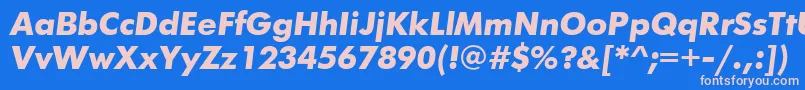 FuturisgttBolditalic Font – Pink Fonts on Blue Background