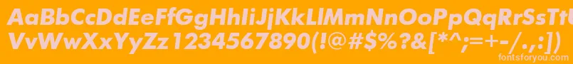 FuturisgttBolditalic Font – Pink Fonts on Orange Background