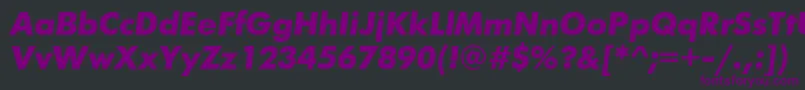 FuturisgttBolditalic Font – Purple Fonts on Black Background