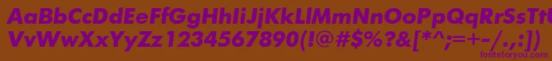 FuturisgttBolditalic Font – Purple Fonts on Brown Background