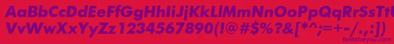 FuturisgttBolditalic Font – Purple Fonts on Red Background