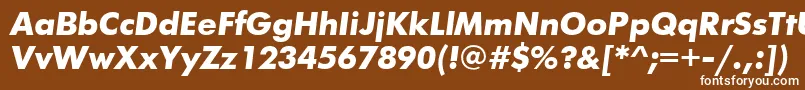 FuturisgttBolditalic Font – White Fonts on Brown Background