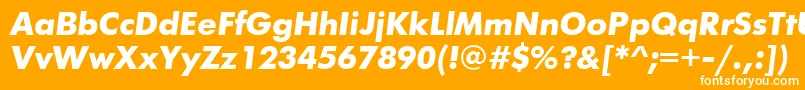 FuturisgttBolditalic Font – White Fonts on Orange Background