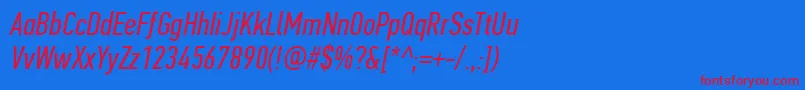 fuente PfdintextcompproItalic – Fuentes Rojas Sobre Fondo Azul