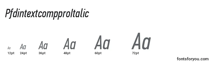 PfdintextcompproItalic Font Sizes