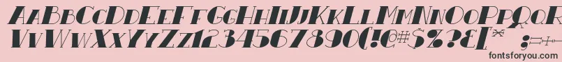 ResavyItalic Font – Black Fonts on Pink Background