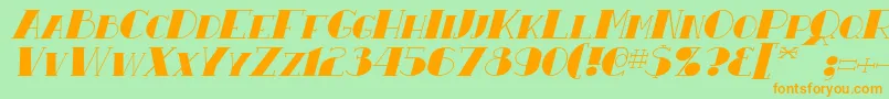fuente ResavyItalic – Fuentes Naranjas Sobre Fondo Verde