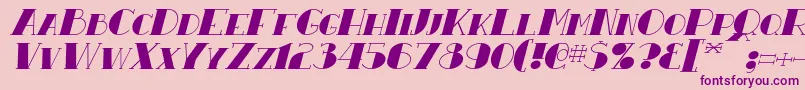 ResavyItalic Font – Purple Fonts on Pink Background