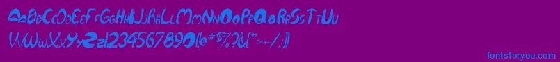 fuente QurveThinItalic – Fuentes Azules Sobre Fondo Morado