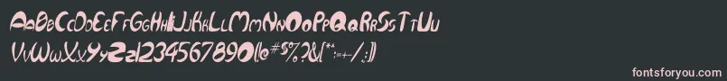 QurveThinItalic Font – Pink Fonts on Black Background