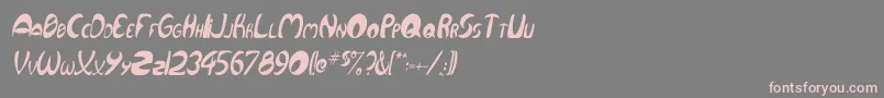 QurveThinItalic Font – Pink Fonts on Gray Background
