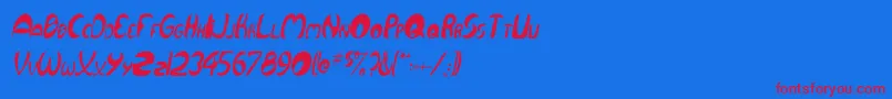 More about QurveThinItalic Font QurveThinItalic Font – Red Fonts on Blue Background