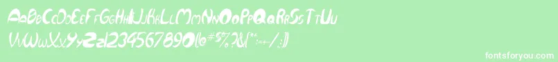 QurveThinItalic Font – White Fonts on Green Background