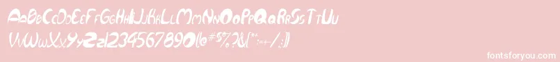 QurveThinItalic Font – White Fonts on Pink Background