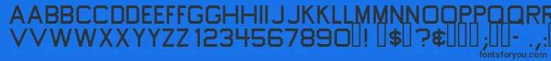 Tapeworm Font – Black Fonts on Blue Background