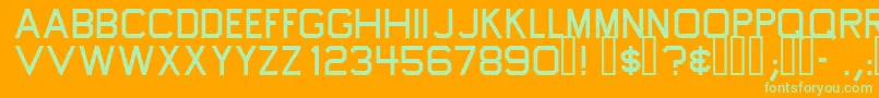 Tapeworm Font – Green Fonts on Orange Background