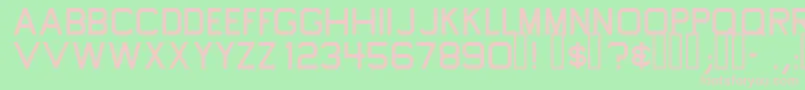 Tapeworm-fontti – vaaleanpunaiset fontit vihreällä taustalla