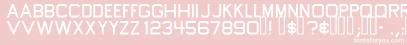 フォントTapeworm – ピンクの背景に白い文字