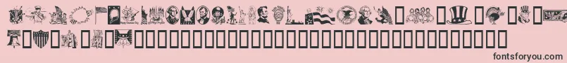 Amercan Font – Black Fonts on Pink Background
