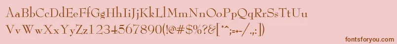 LeadNormal Font – Brown Fonts on Pink Background