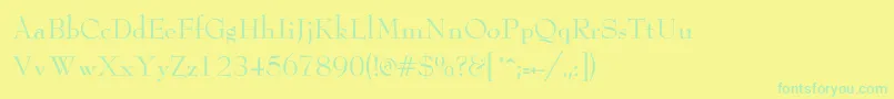 LeadNormal Font – Green Fonts on Yellow Background