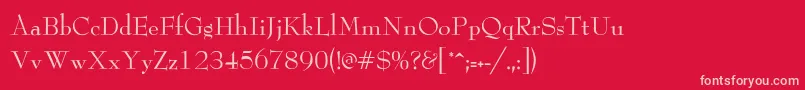 LeadNormal Font – Pink Fonts on Red Background