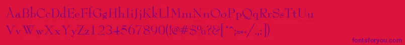 LeadNormal Font – Purple Fonts on Red Background