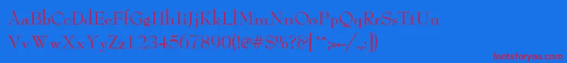 LeadNormal Font – Red Fonts on Blue Background