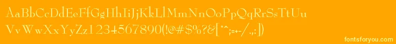 LeadNormal Font – Yellow Fonts on Orange Background