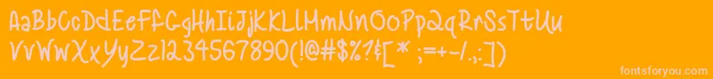 MfSummertime Font – Pink Fonts on Orange Background