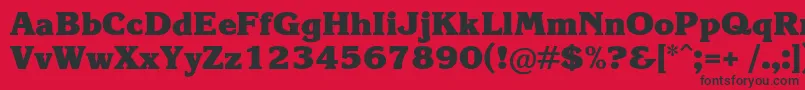 KareliacBold Font – Black Fonts on Red Background