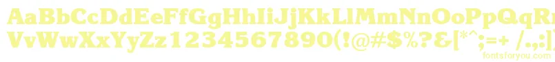 Police KareliacBold – polices jaunes sur fond blanc