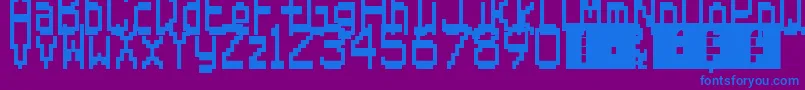 Шрифт SuperMario64Ds – синие шрифты на фиолетовом фоне