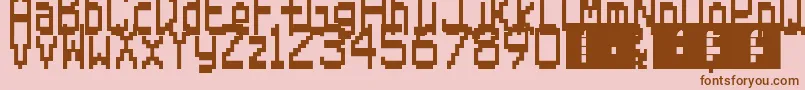 SuperMario64Ds Font – Brown Fonts on Pink Background