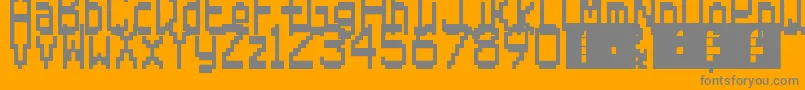 SuperMario64Ds Font – Gray Fonts on Orange Background