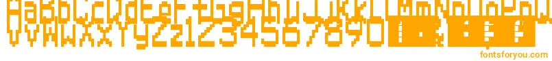 SuperMario64Ds Font – Orange Fonts on White Background