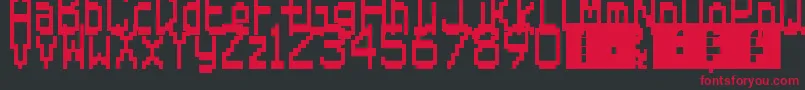 SuperMario64Ds Font – Red Fonts on Black Background