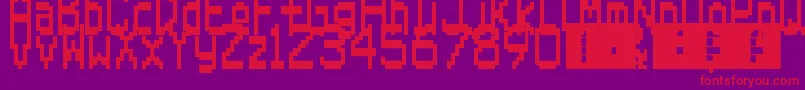 フォントSuperMario64Ds – 紫の背景に赤い文字